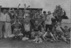 Gro�e Freude �ber den Pokalsieg 1995